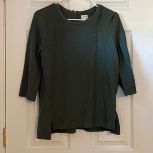 Medium Merona Green 3/4 Sleeve Top